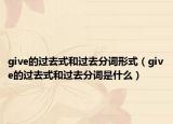 give的过去式和过去分词形式（give的过去式和过去分词是什么）