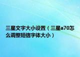 三星文字大小设置（三星a70怎么调整短信字体大小）