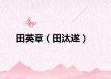 田英章（田汰遂）