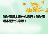 骑驴看唱本是什么意思（骑驴看唱本是什么意思）
