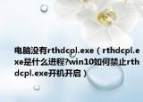 电脑没有rthdcpl.exe（rthdcpl.exe是什么进程?win10如何禁止rthdcpl.exe开机开启）