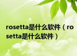 rosetta是什么软件（rosetta是什么软件）