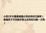 小孩2岁夫妻要离婚小孩抚养权归谁呢（离婚孩子不到两岁那么抚养权归哪一方呢）