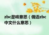 zbc是啥意思（俄语zbc中文什么意思）