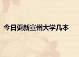 今日更新宣州大学几本