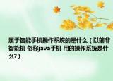 属于智能手机操作系统的是什么（以前非智能机 俗称java手机 用的操作系统是什么?）