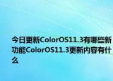 今日更新ColorOS11.3有哪些新功能ColorOS11.3更新内容有什么