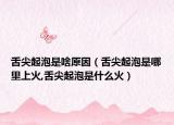 舌尖起泡是啥原因（舌尖起泡是哪里上火,舌尖起泡是什么火）