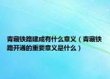 青藏铁路建成有什么意义（青藏铁路开通的重要意义是什么）