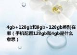 4gb+128gb和8gb+128gb差别在哪（手机配置128gb和4gb是什么意思）