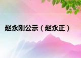 赵永刚公示（赵永正）