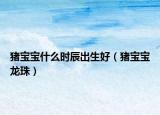 猪宝宝什么时辰出生好（猪宝宝龙珠）