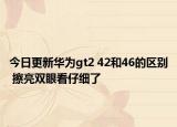 今日更新华为gt2 42和46的区别 擦亮双眼看仔细了