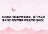 构成非法持有毒品罪必须是（现行刑法对非法持有毒品罪既遂量刑是怎样规定的）