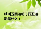 啥叫五四运动（四五运动是什么）