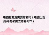 电脑有漏洞需要修复吗（电脑出现漏洞,有必要去修补吗??）