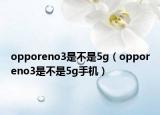 opporeno3是不是5g（opporeno3是不是5g手机）