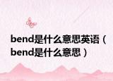 bend是什么意思英语（bend是什么意思）