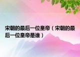 宋朝的最后一位皇帝（宋朝的最后一位皇帝是谁）