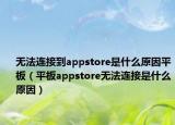 无法连接到appstore是什么原因平板（平板appstore无法连接是什么原因）