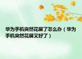 华为手机突然花屏了怎么办（华为手机突然花屏又好了）