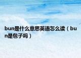 bun是什么意思英语怎么读（bun是包子吗）