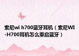 索尼wi h700蓝牙耳机（索尼WI-H700耳机怎么重启蓝牙）