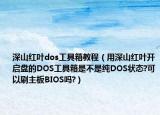 深山红叶dos工具箱教程（用深山红叶开启盘的DOS工具箱是不是纯DOS状态?可以刷主板BIOS吗?）
