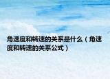 角速度和转速的关系是什么（角速度和转速的关系公式）
