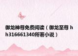 御龙神尊免费阅读（御龙至尊 hh316661340所著小说）