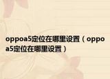 oppoa5定位在哪里设置（oppoa5定位在哪里设置）