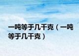 一吨等于几千克（一吨等于几千克）