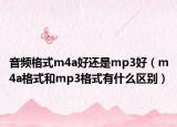 音频格式m4a好还是mp3好（m4a格式和mp3格式有什么区别）