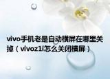 vivo手机老是自动横屏在哪里关掉（vivoz1i怎么关闭横屏）