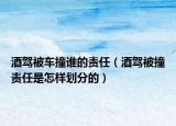酒驾被车撞谁的责任（酒驾被撞责任是怎样划分的）