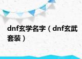 dnf玄学名字（dnf玄武套装）