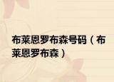 布莱恩罗布森号码（布莱恩罗布森）