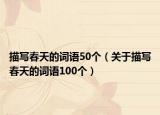 描写春天的词语50个（关于描写春天的词语100个）
