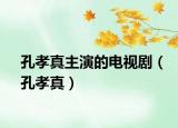 孔孝真主演的电视剧（孔孝真）