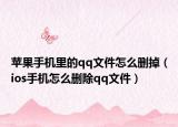苹果手机里的qq文件怎么删掉（ios手机怎么删除qq文件）