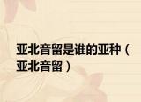 亚北音留是谁的亚种（亚北音留）