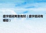 盛字组词寓意有财（盛字组词有哪些）