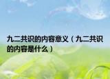 九二共识的内容意义（九二共识的内容是什么）