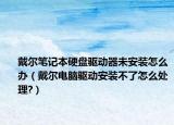 戴尔笔记本硬盘驱动器未安装怎么办（戴尔电脑驱动安装不了怎么处理?）