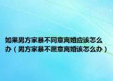 如果男方家暴不同意离婚应该怎么办（男方家暴不愿意离婚该怎么办）