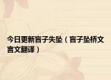 今日更新盲子失坠（盲子坠桥文言文翻译）