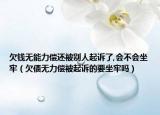 欠钱无能力偿还被别人起诉了,会不会坐牢（欠债无力偿被起诉的要坐牢吗）