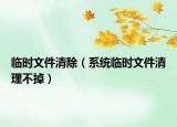 临时文件清除（系统临时文件清理不掉）