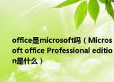 office是microsoft吗（Microsoft office Professional edition是什么）