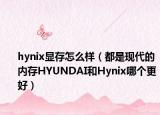 hynix显存怎么样（都是现代的内存HYUNDAI和Hynix哪个更好）